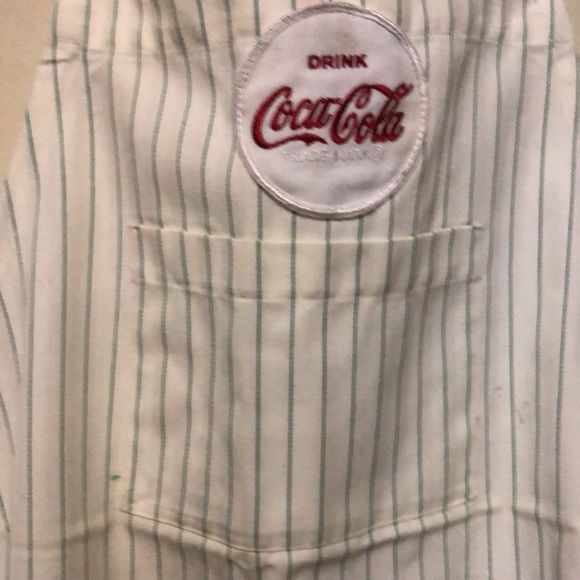 Coke a cola patch Apron pinstriped pockets (paint marks) - Picture 3 of 5